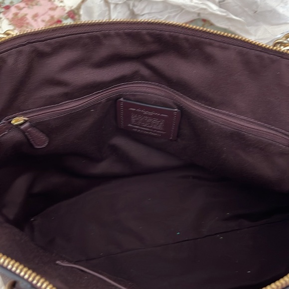 Coach vintage chocolate leather Ava chain tote Like new w/tag - Picture 5 of 7